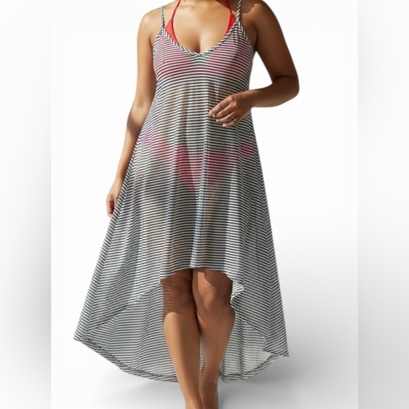 SHEIN Other - SHEIN Black and White Striped Beach Cover up